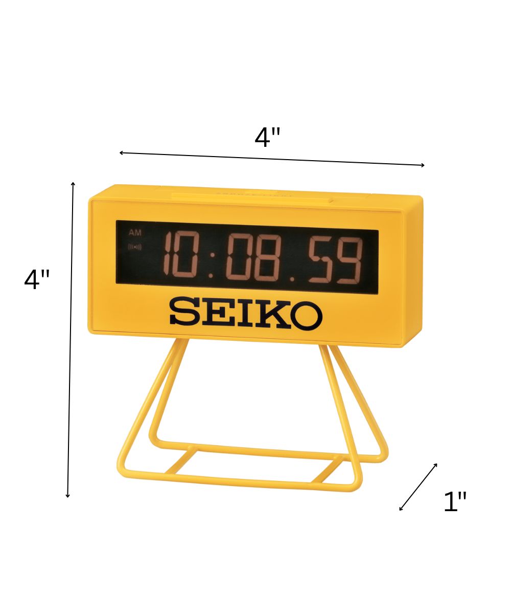 OPEN BOX Desk Table Alarm Clock Mini Marathon Timer Replica with 1 Second Stopwatch, Beep Alarm with Snooze, Calendar, and Dial Light
