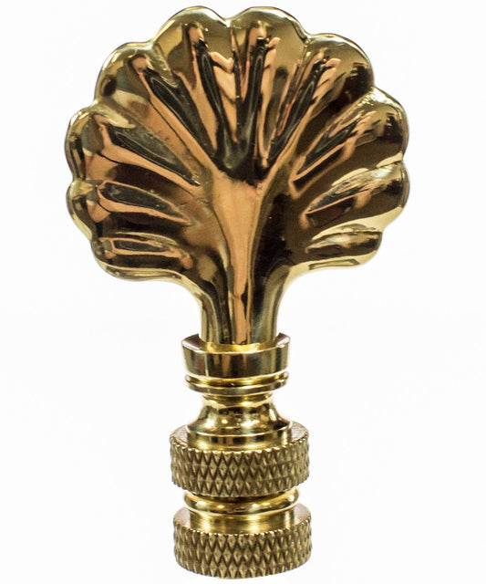 Polished Brass Mini Shell Finial 2.25"h