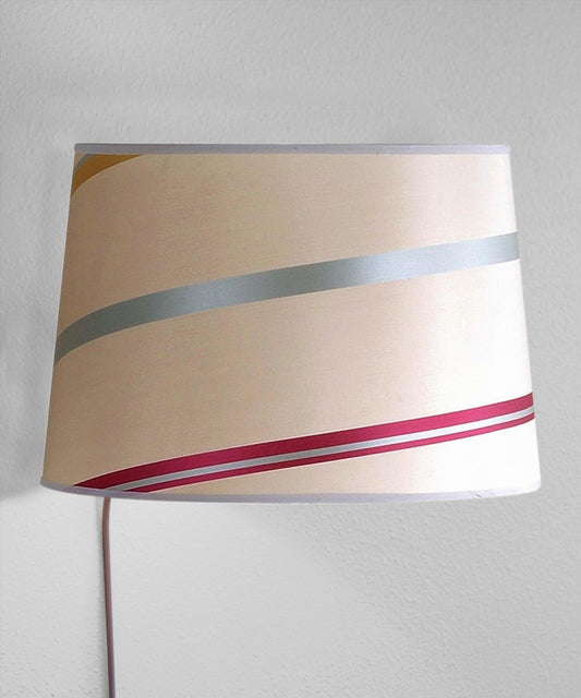 Floating Shade Plug-In Wall Light EggShell Mushroom Pleat 8x16x12