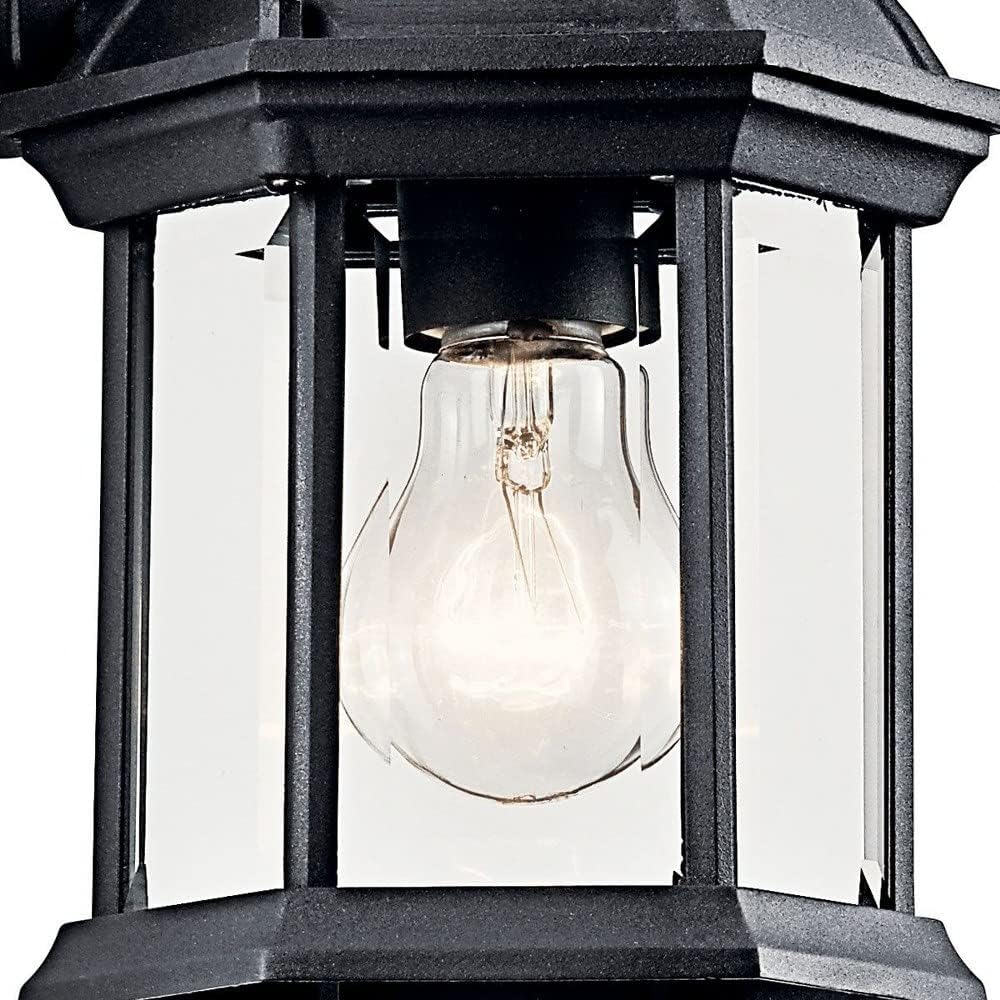 Barrie - 1 Light Black Outdoor Small Wall Lantern 11"h Traditional inspirations by Kichler