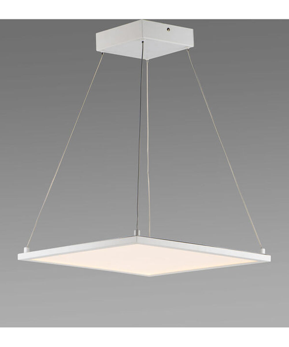 Wafer SQ 15"W 1-Light LED Pendant Light Fixture White Finish by Maxim