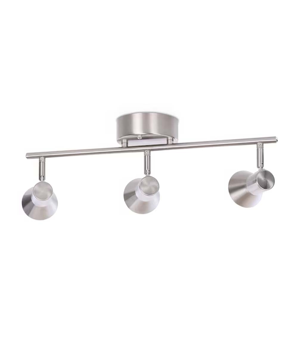 Seekott 19"W 3-Light LED Track Bar Light Fixture, Brushed Nickel Flare Shaped by Style Selections
