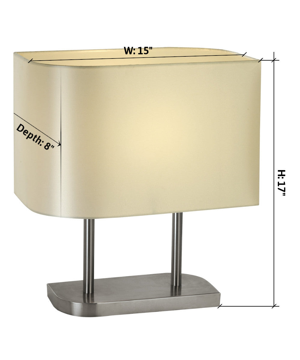 Shift 1-Light Table Lamp in Brushed Nickel Finish 17"h TT3092 by Trend Lighting