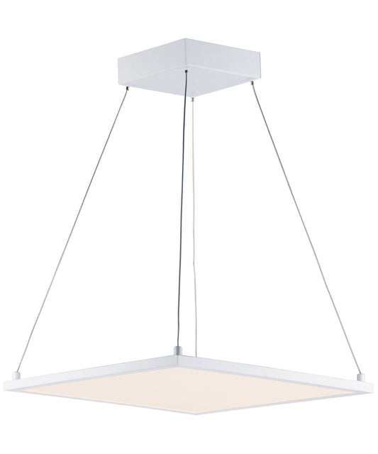 Wafer SQ 15"W 1-Light LED Pendant Light Fixture White Finish by Maxim