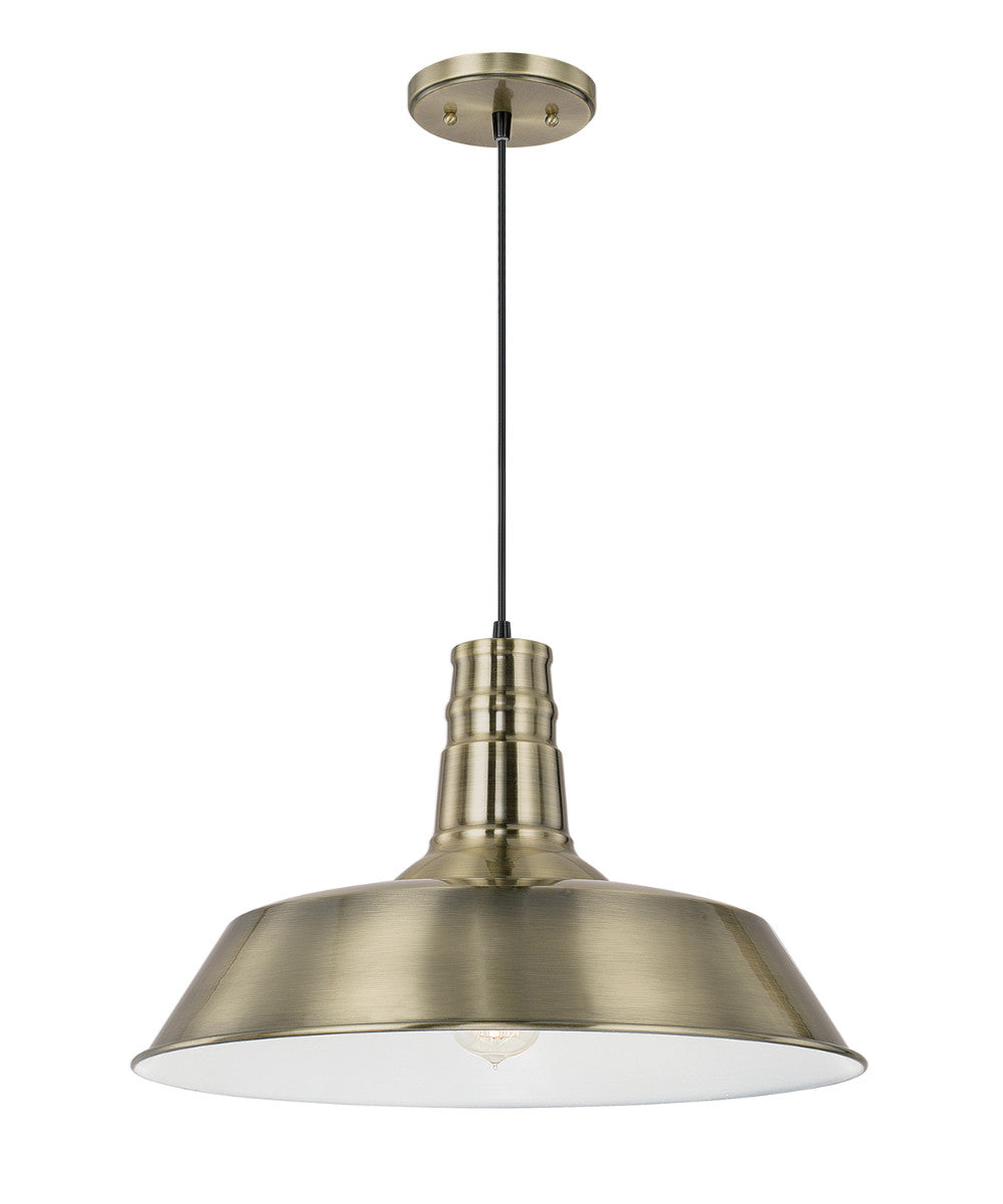 18"W Ibex 1-Light Pendant Light Bronze Finish