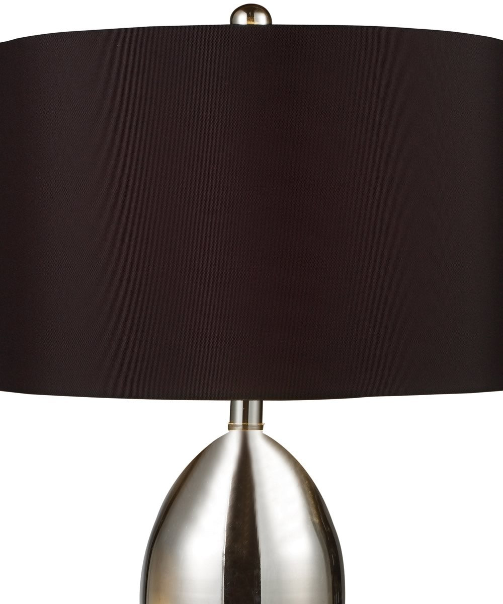OPEN BOX 28h Waverly 1-Light Table Lamp Chrome Plated Glass