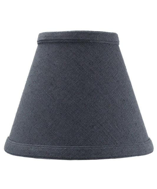 Textured Slate Blue Chandelier Lamp Shade -