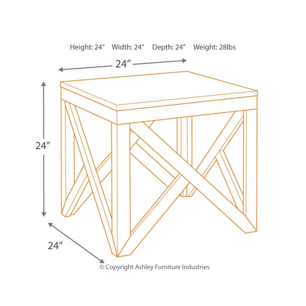 OPEN BOX Haroflyn Square End Table Gray