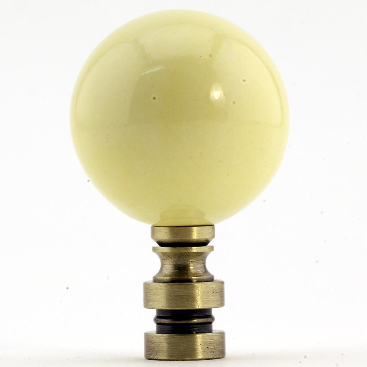 Ceramic 40mm Buttercup Ball Antique Base Lamp Finial 2.25"h