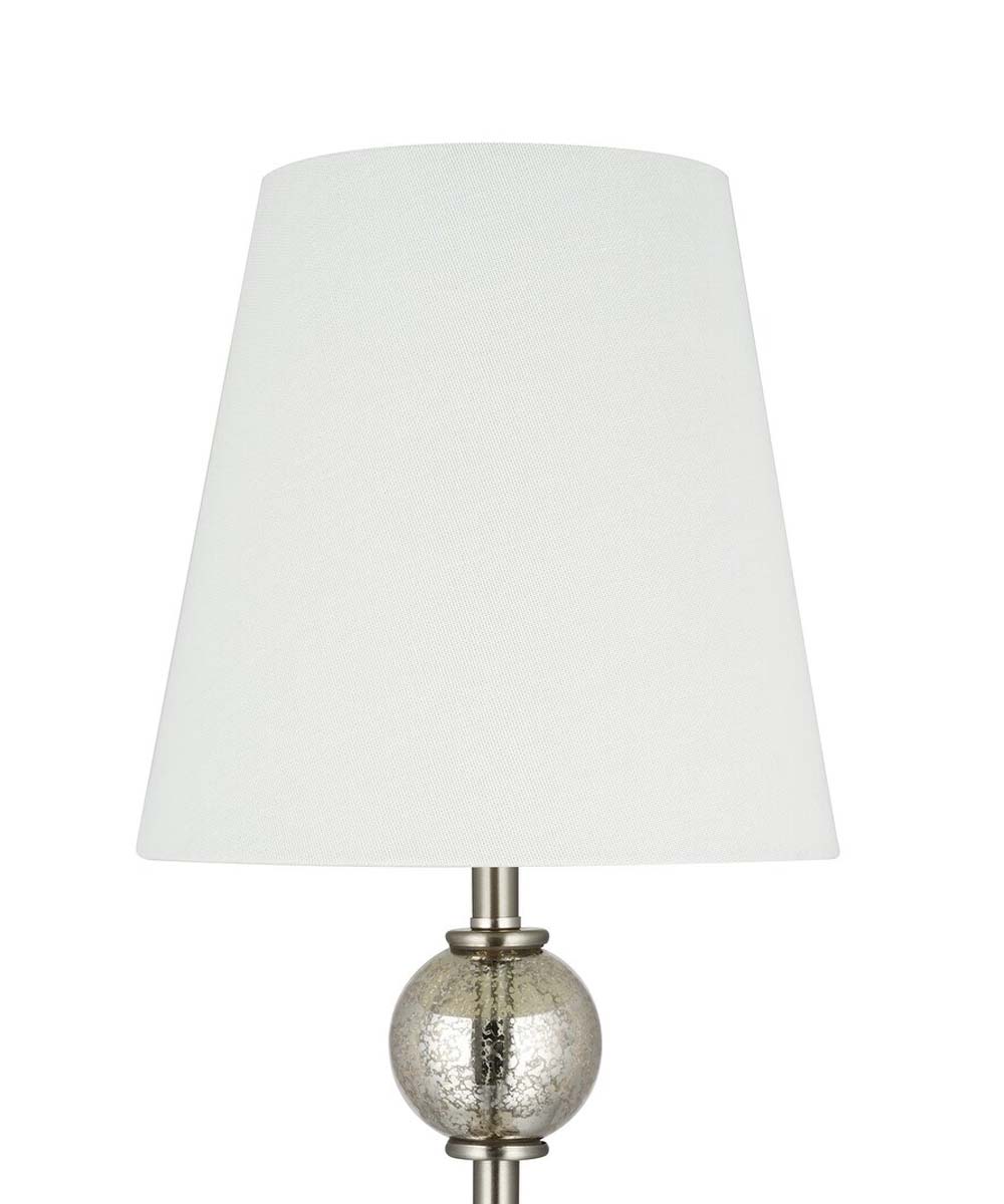 Catalina Modern Classic 3-Piece Floor and Table Lamp Combo Set, Brushed Nickel Metal Finish w/ Glass Font