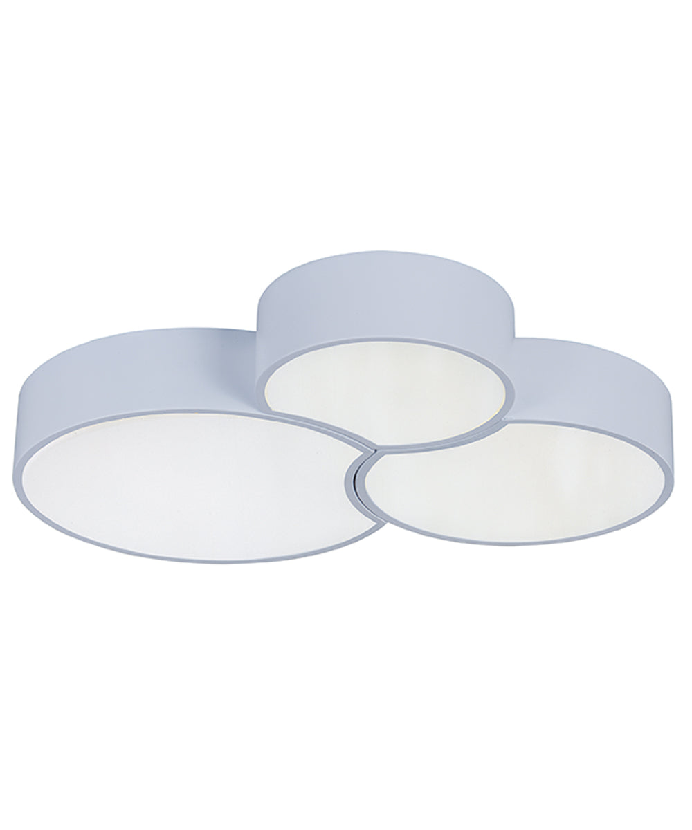 Cells 16"W 1-Light LED Flush Mount Light Fixture Matte White Finish by ET2