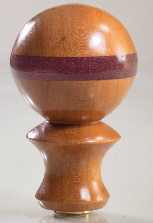 OPEN BOX Cherry and Purple Heart Ball Finial Tung Oil