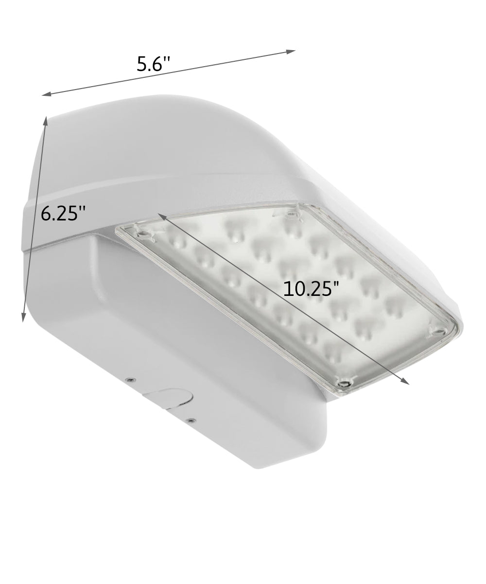 White Commercial Grade 45w LED Wall Pack Outdoor Building Light 6"H by Progress