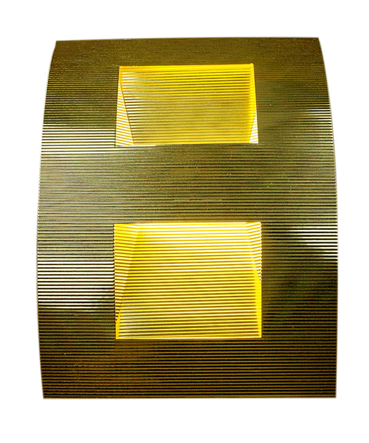 OPEN BOX Zaya Curved Wall Fixture with Square Holes Brass