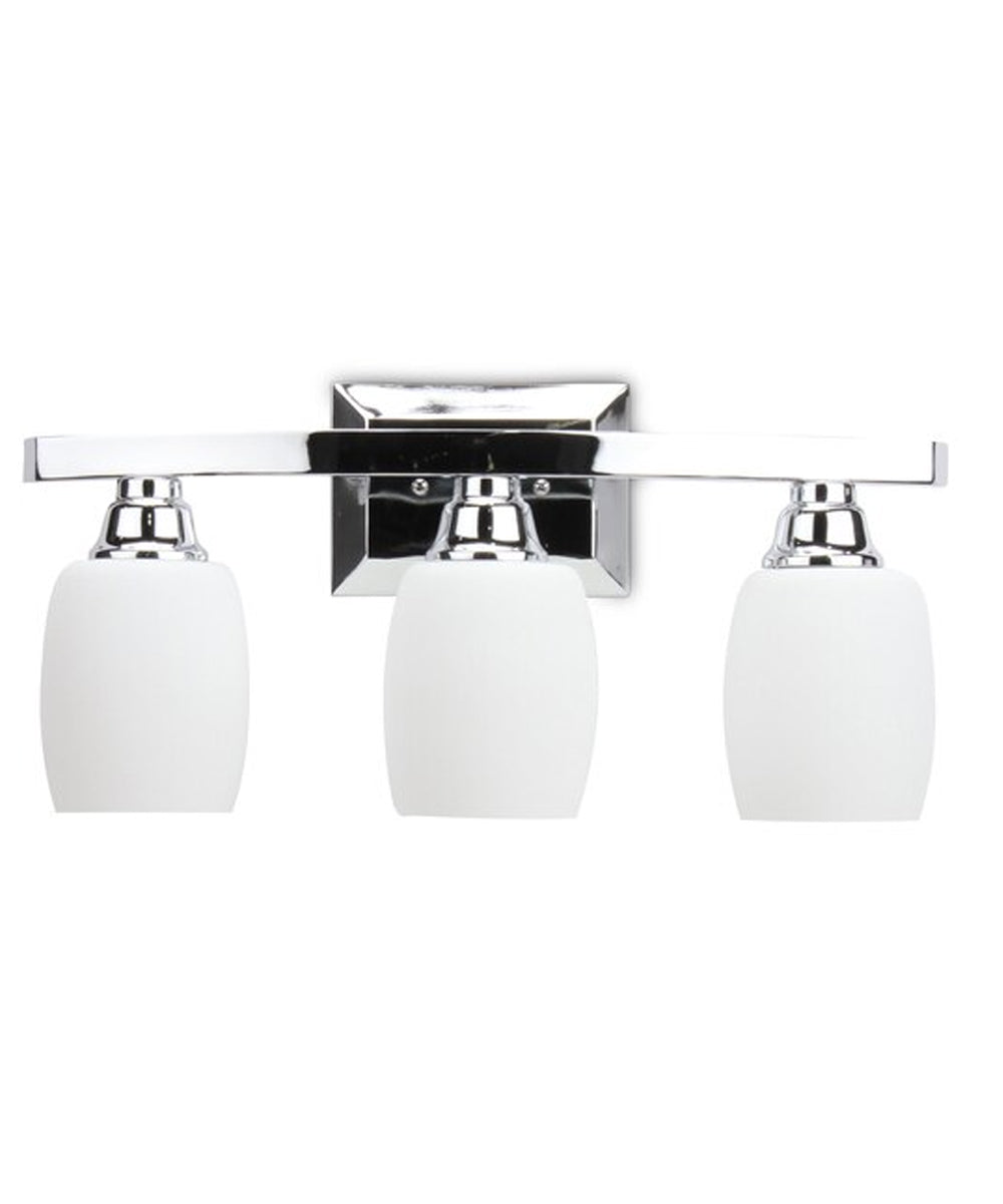 Allen + Roth 21"W 3-Light Bath Vanity Light Fixture by Kichler Chrome Finish